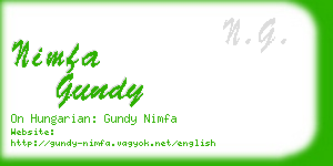 nimfa gundy business card